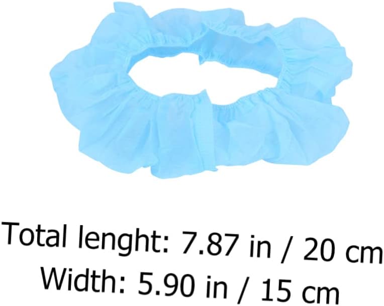 قماش أزرق غير منسوج وسادة مقعد مرحاض سميكة غطاء وسادة مستدير ناعم بساط حمام 50 قطعة - Image 2